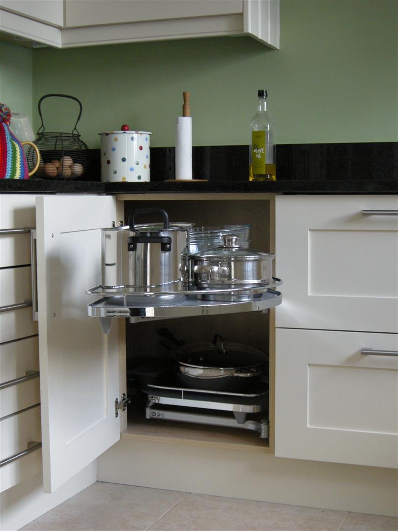 Redbrook kitchens design and install bespoke kitchens in Gloucestershire The latest magic corner, a great use of a corner unit